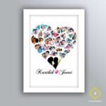 Couple Heart Collage Portrait - Image 3